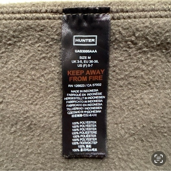 Hunter Womens Fleece Tall Cuff Boot Socks for Hunter Rain Boots, Dark Olive - M - Picture 14 of 14